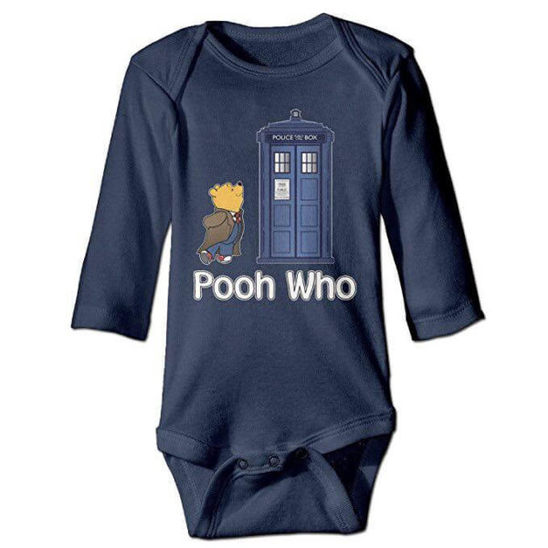 Doctor Who Winnie The Pooh crossover baby sleeping suit