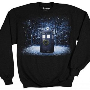 Doctor Who Snow TARDIS themed sweater
